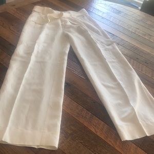 Wide Leg Linen Blend Pants